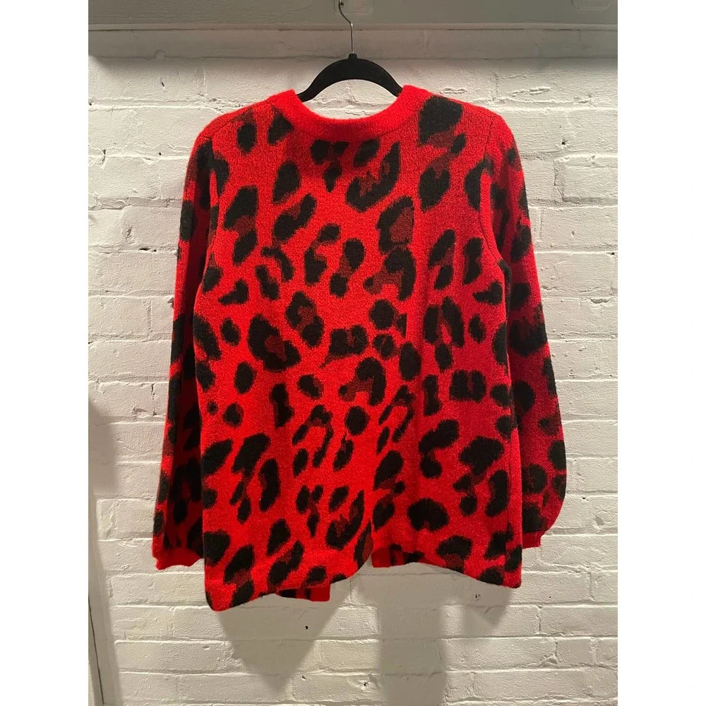 Lovers and Friends Wild Duster Cardigan in Red Leopard | REVOLVE (M)